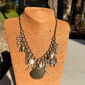 Vintage-Inspired Seashell Charm Necklace in Gold and Silver